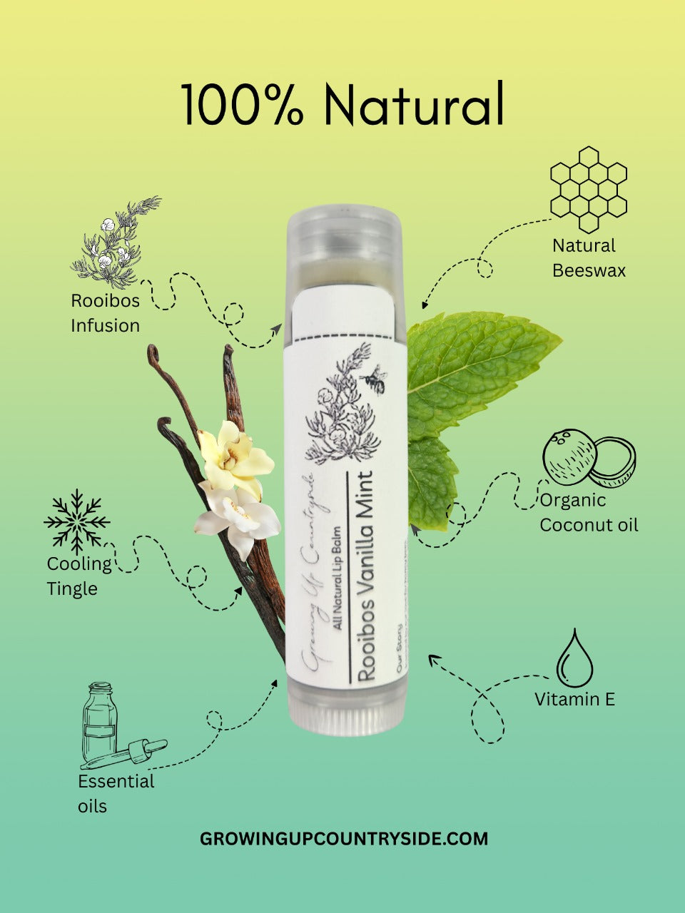 Rooibos Vanilla Mint Lip Balm
